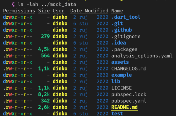 Exa output of mock_data directory